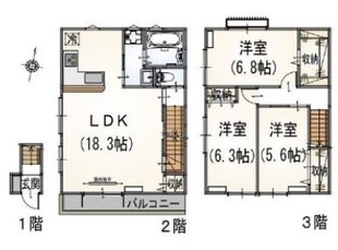 ルメール唐木田の物件間取画像